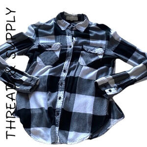Thread & Supply Grey & Blue Flannel